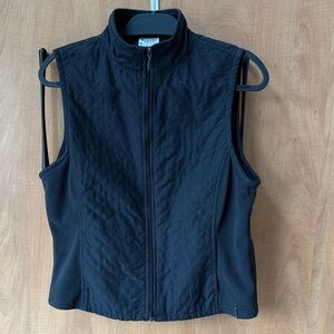 Black Quilted Full-Zip Vest
